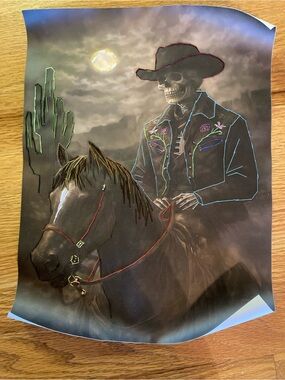 New canvas skull cowboy hand embroidered accents